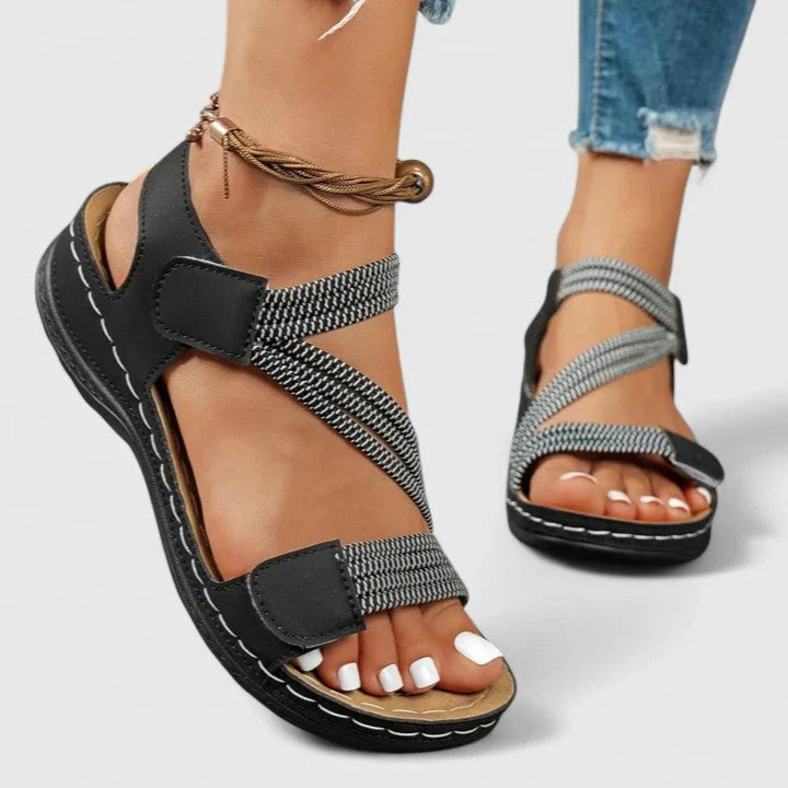 Nabalu Women’s Orthopedic Sandals with Crisscross Straps
