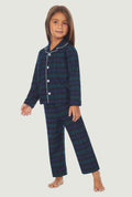 Lanz of Salzburg Kid's Unisex Toddler & Kids Black Watch Plaid Pajama Set
