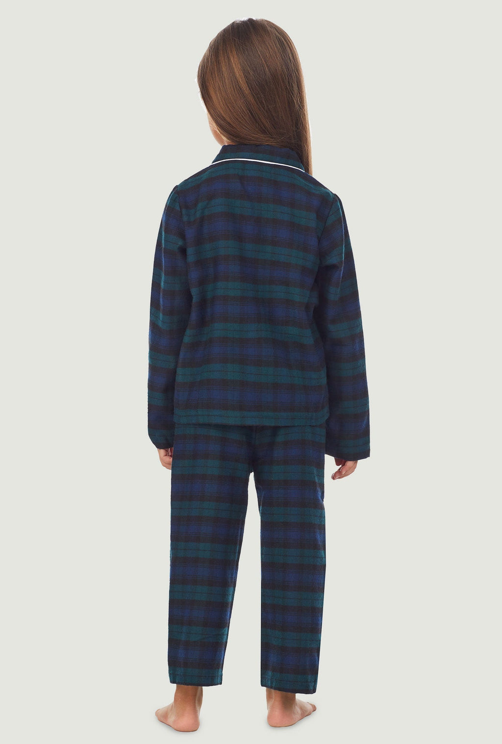 Lanz of Salzburg Kid's Unisex Toddler & Kids Black Watch Plaid Pajama Set