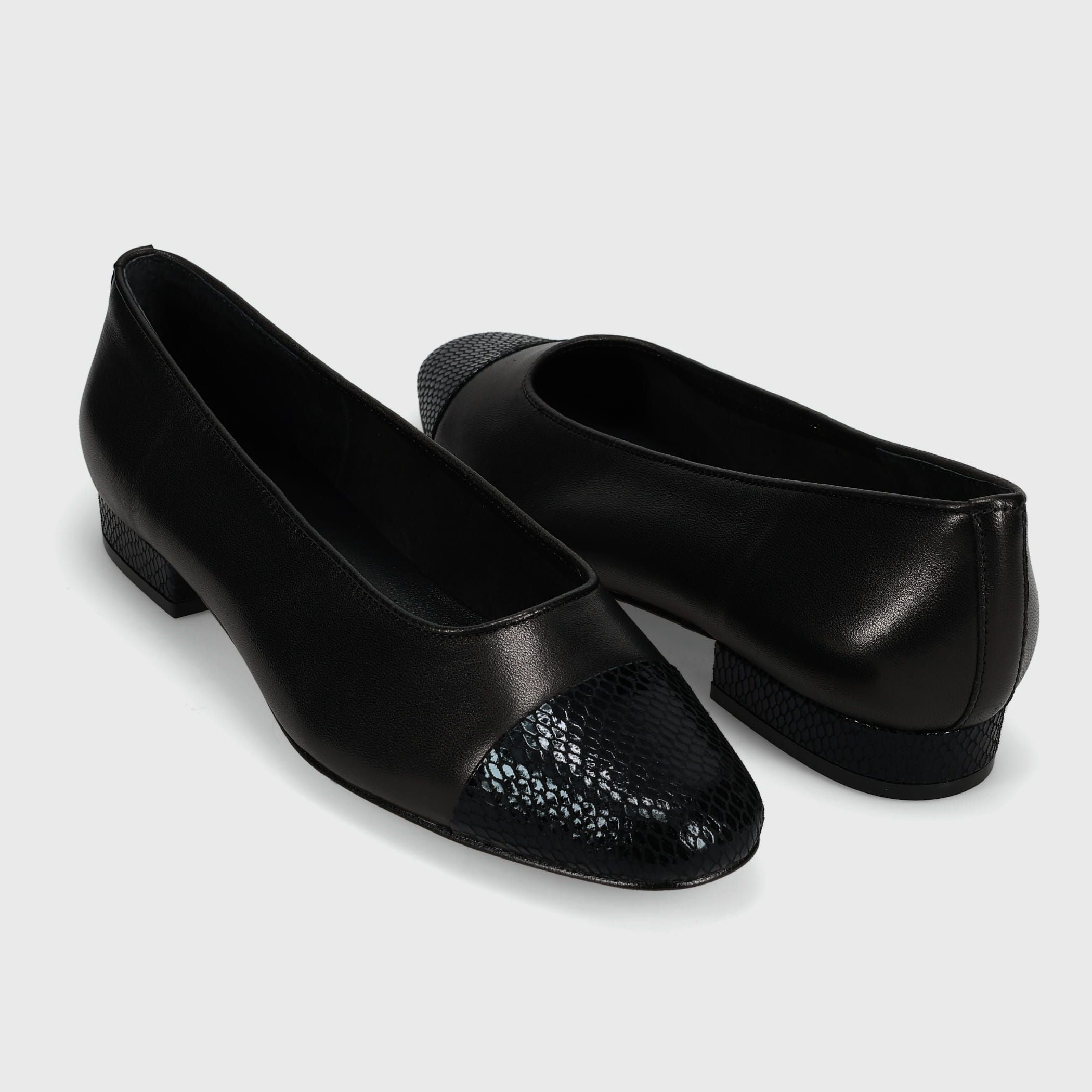 Marmi Shoes Vaneli Fc-313 - Black Nappa/Black Snake Print