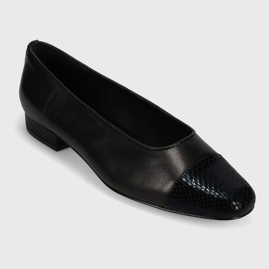 Marmi Shoes Vaneli Fc-313 - Black Nappa/Black Snake Print
