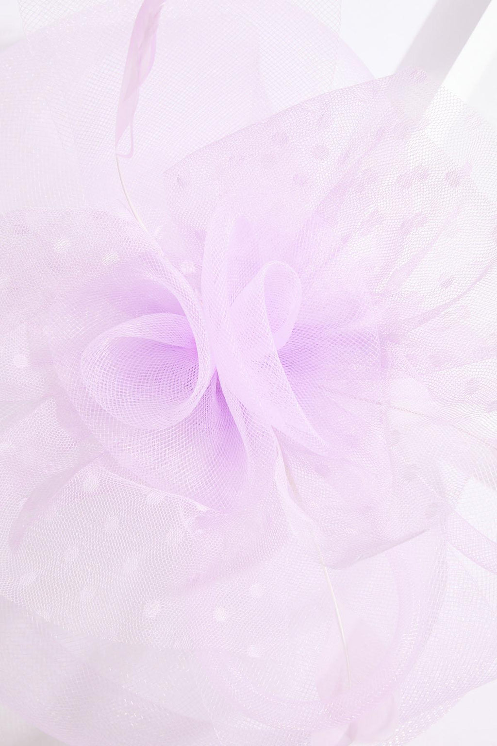 Cato Fashions Purple Dotted Mesh Veil Fascinator