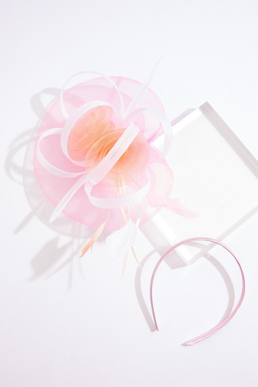Cato Fashions Multicolor Rose Feather Fascinator