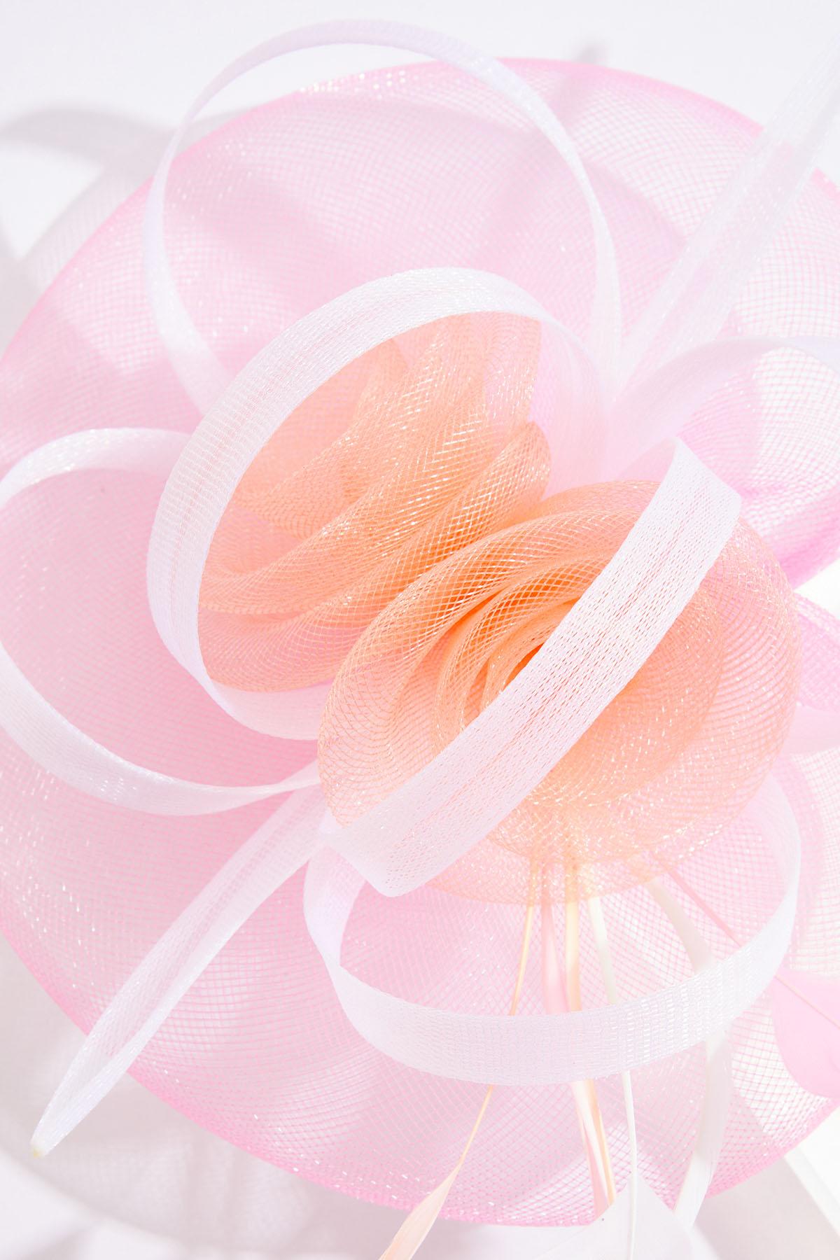 Cato Fashions Multicolor Rose Feather Fascinator