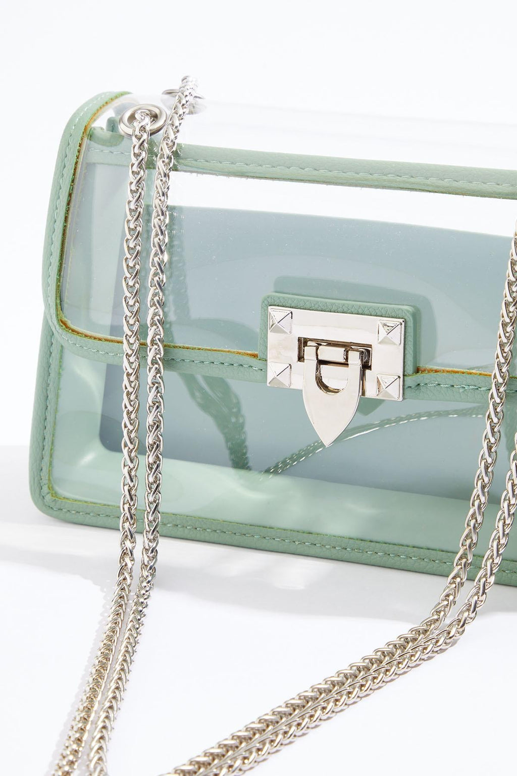 Cato Fashions Clear Chain Strap Crossbody