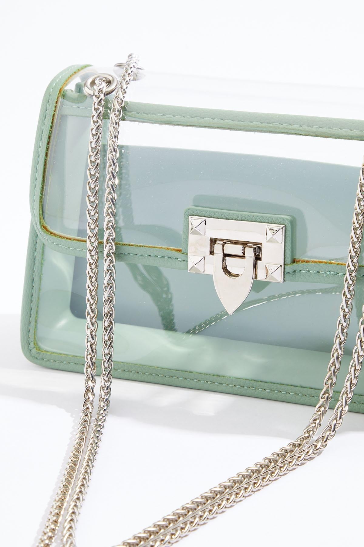 Cato Fashions Clear Chain Strap Crossbody