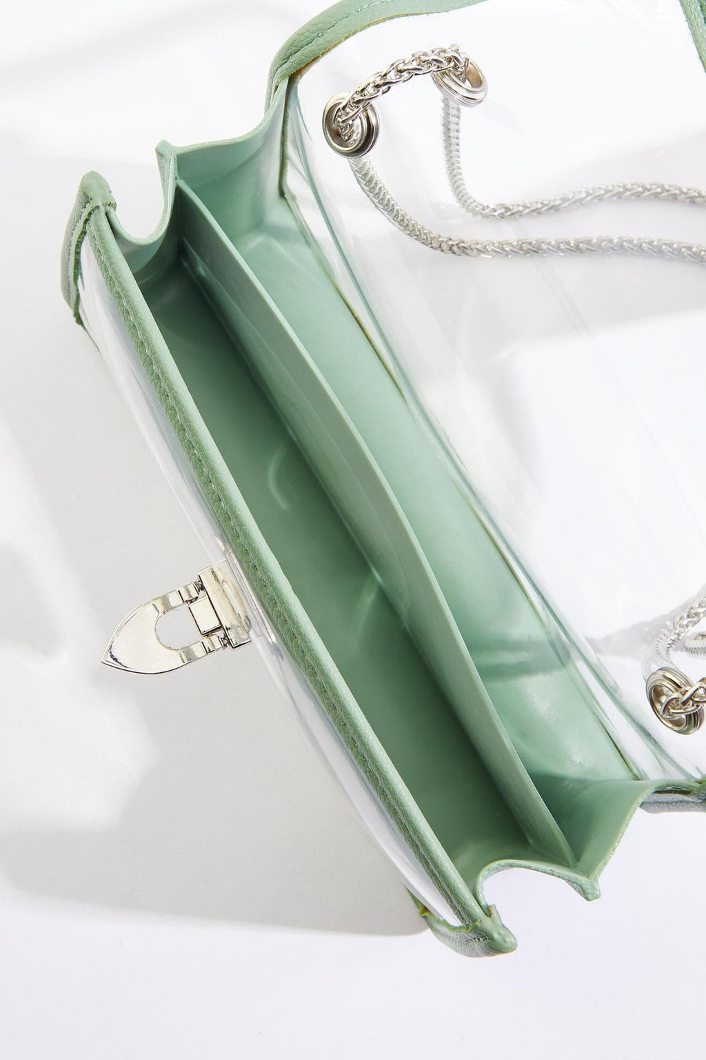 Cato Fashions Clear Chain Strap Crossbody