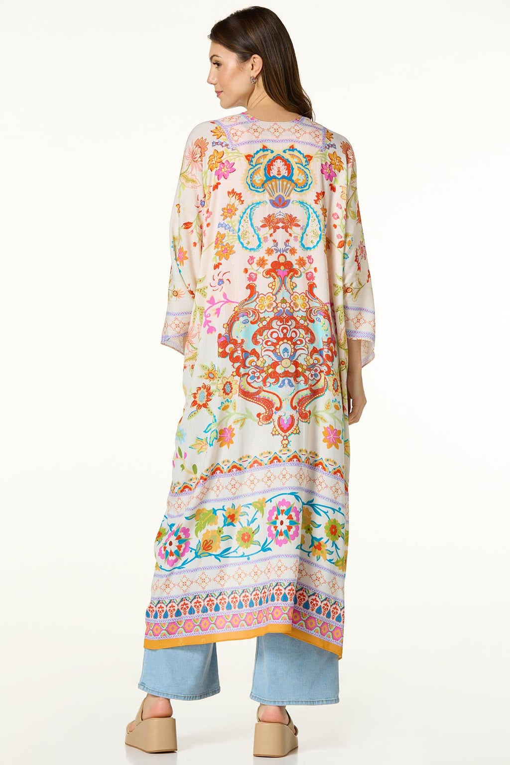 Cato Fashions Gilded Floral Kimono