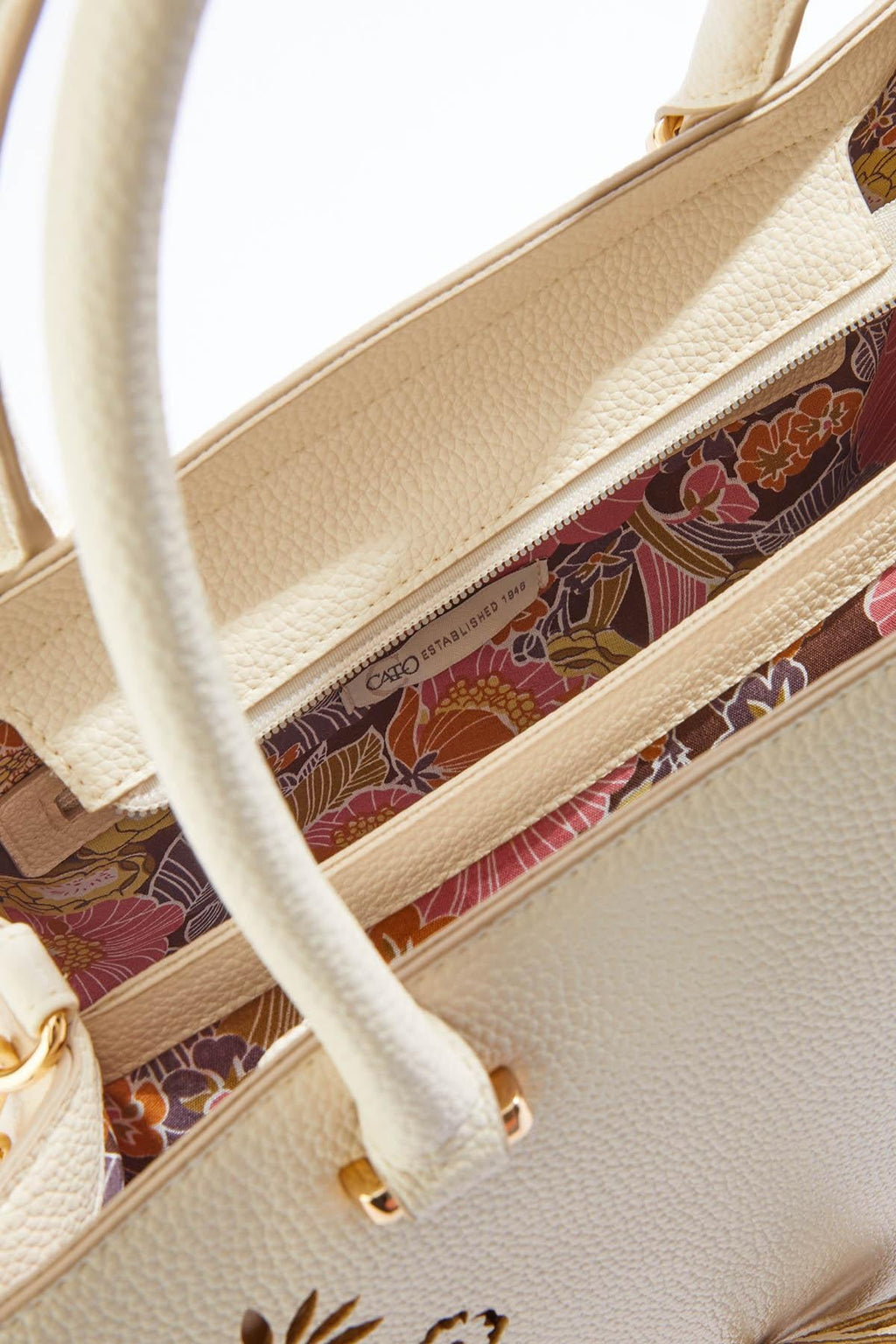 Cato Fashions Laser Cut Floral Butterfly Satchel