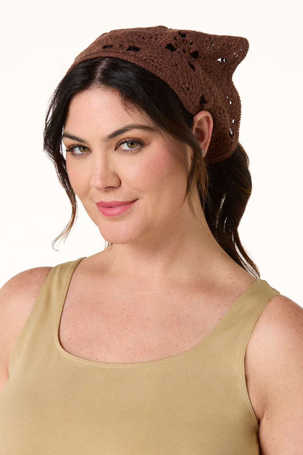 Cato Fashions Rodeo Brown Crochet Head Wrap