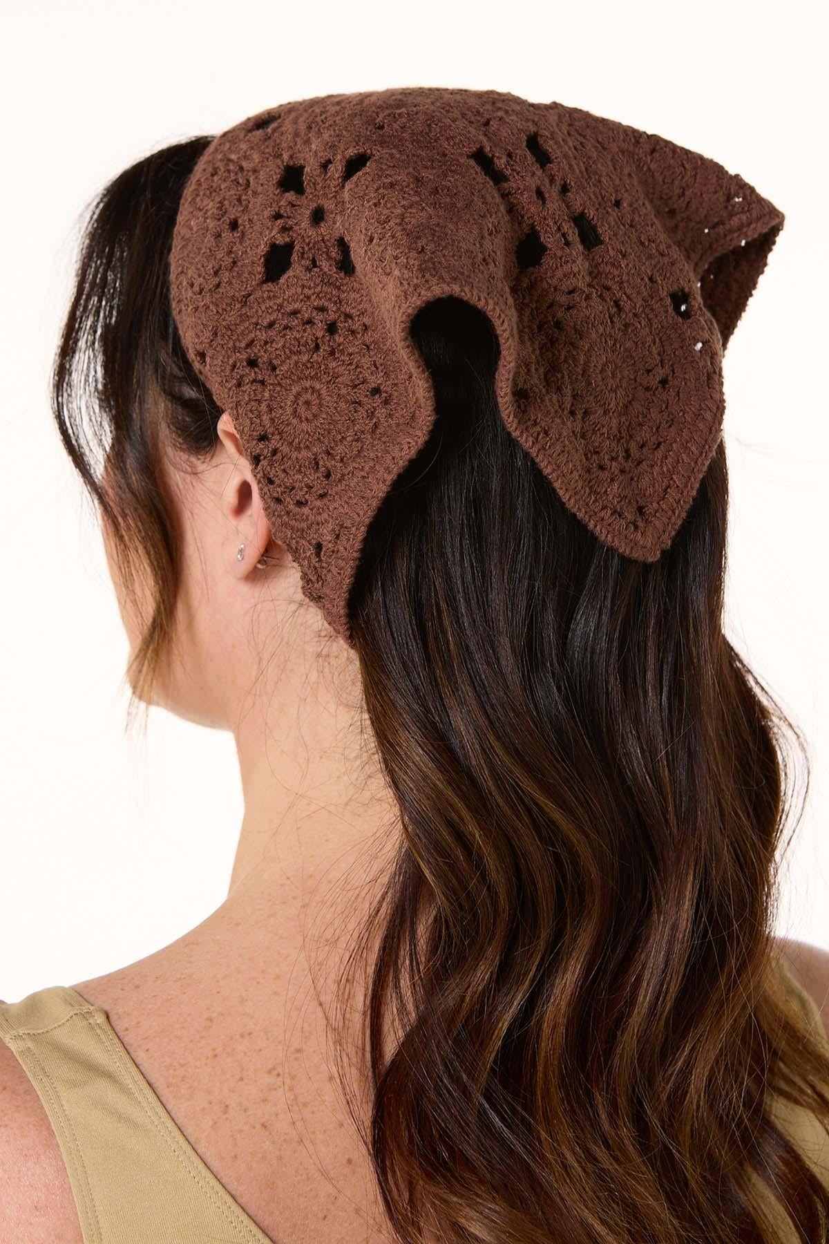 Cato Fashions Rodeo Brown Crochet Head Wrap