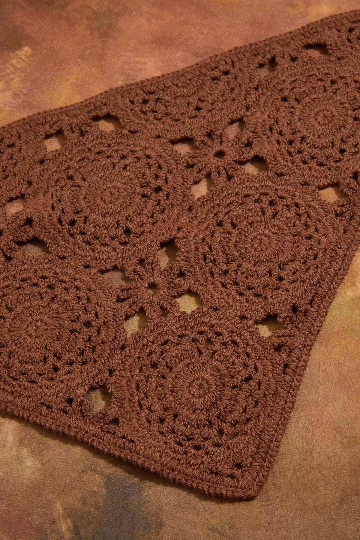 Cato Fashions Rodeo Brown Crochet Head Wrap