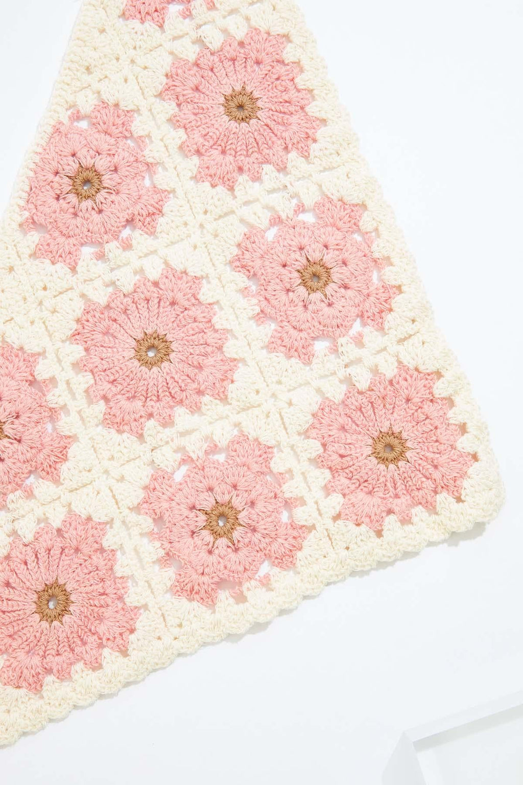 Cato Fashions Pink Flower Crochet Head Wrap