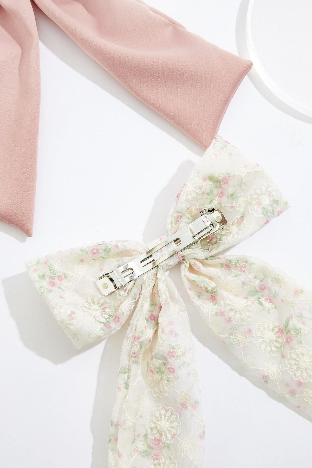 Cato Fashions Floral Lace Bow Set