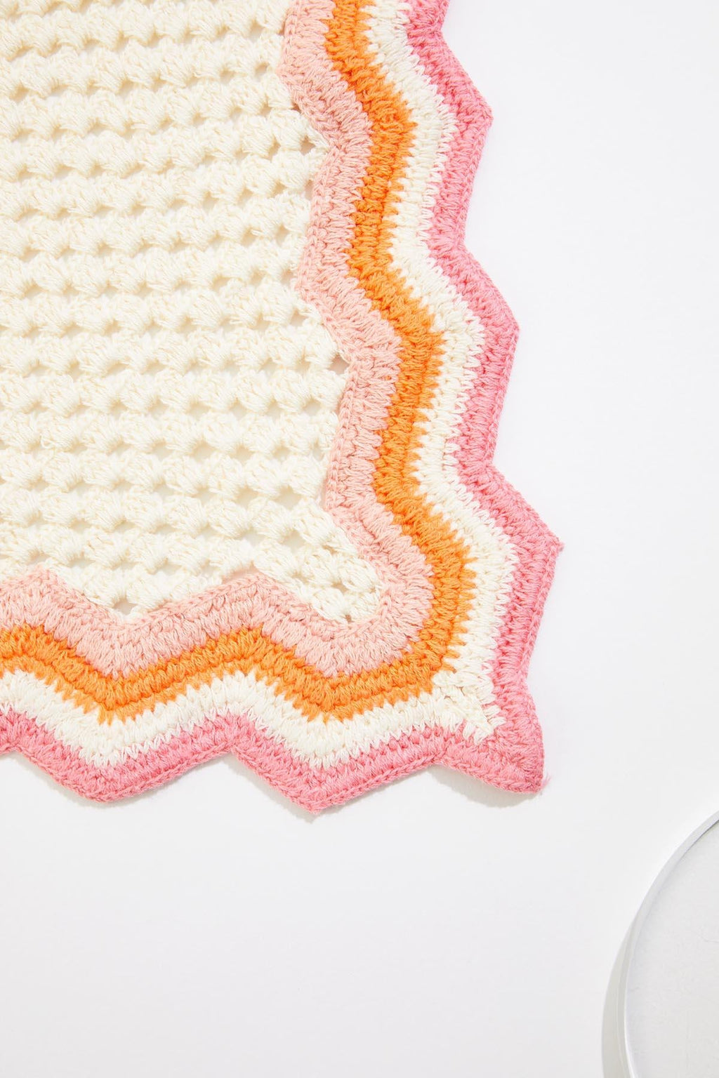 Cato Fashions Pink Orange Crochet Head Wrap