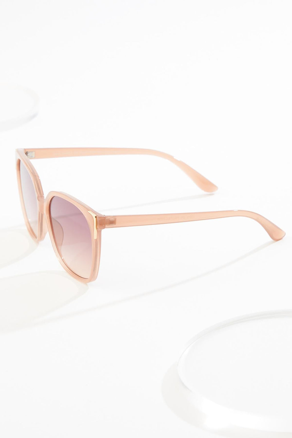 Cato Fashions Pink Gold Trim Square Sunglasses
