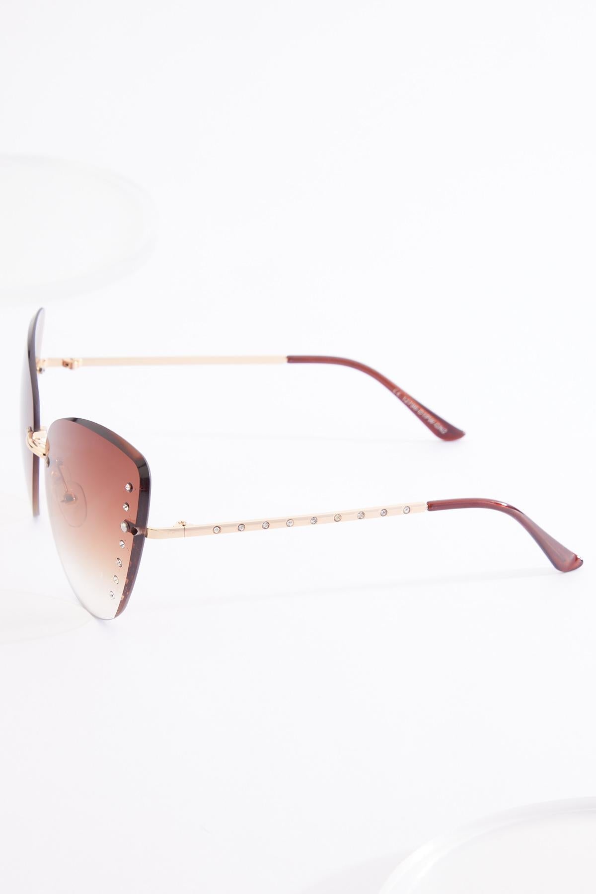 Cato Fashions Rhinestone Studded Rimless Sunglasses