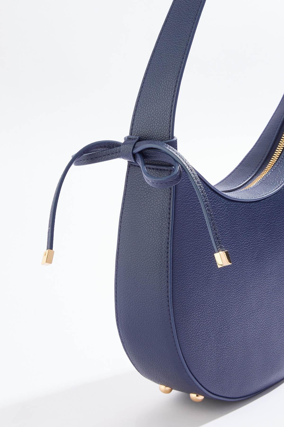 Cato Fashions Classic Faux Leather Asymmetric Rounded Hobo Bag