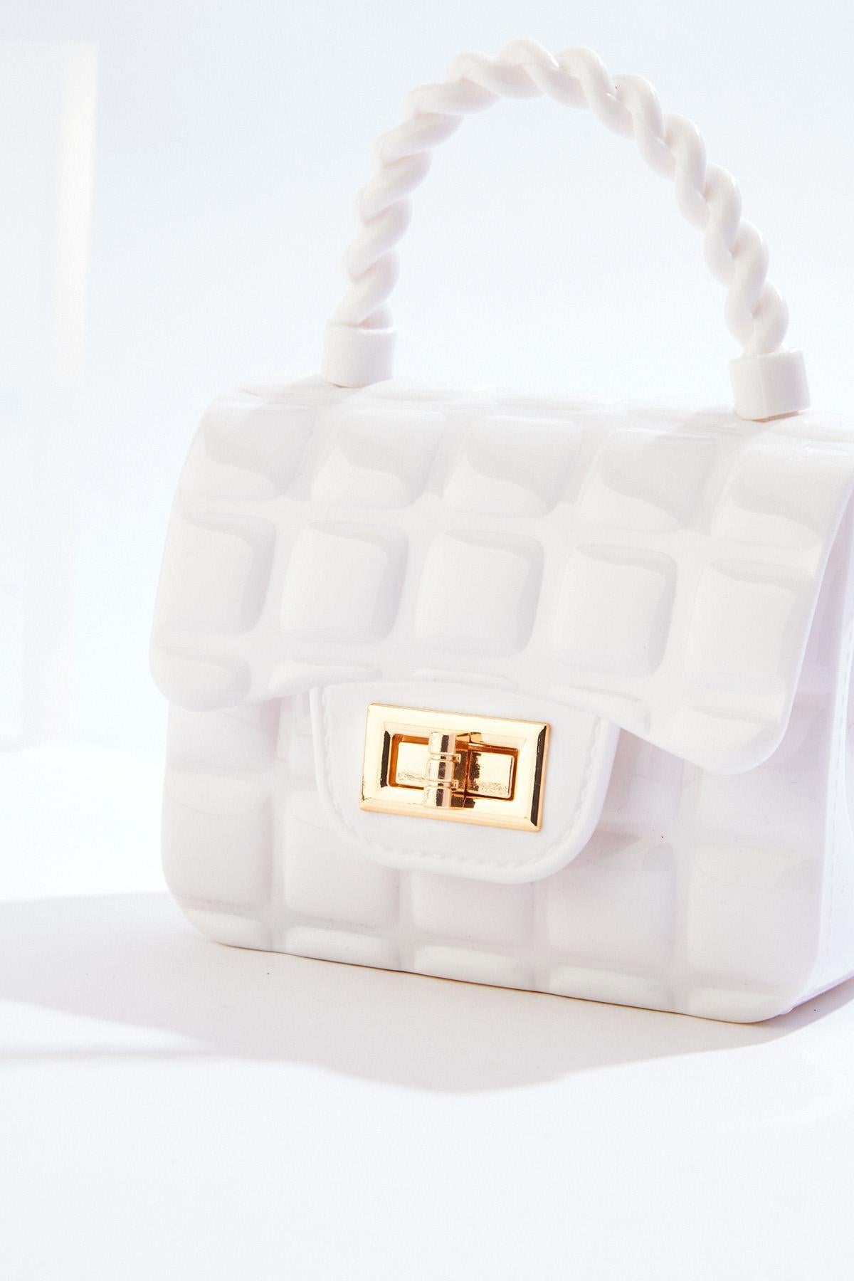 Cato Fashions Quilted Jelly Twist Handle Mini Bag