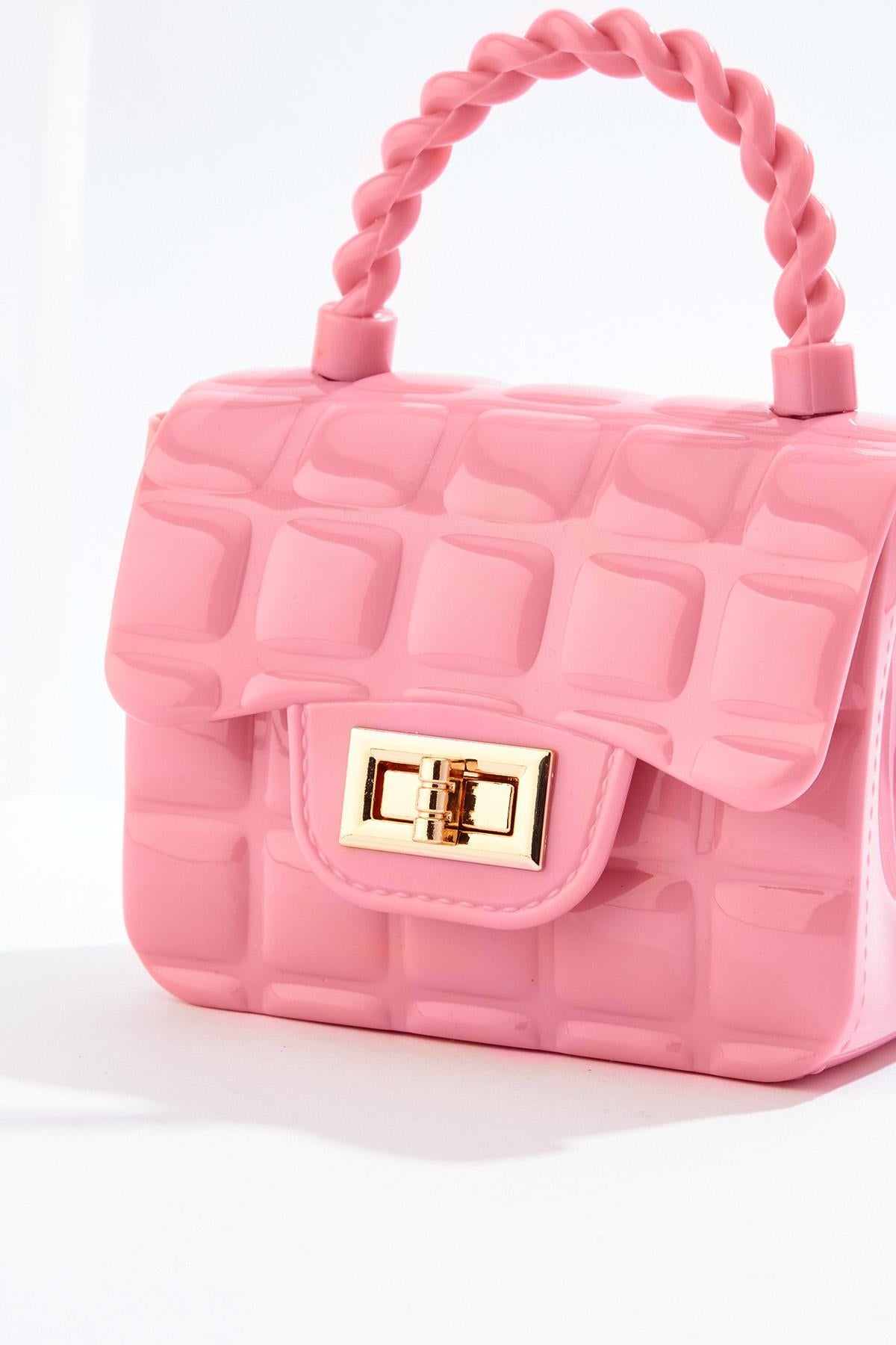 Cato Fashions Quilted Jelly Twist Handle Mini Bag