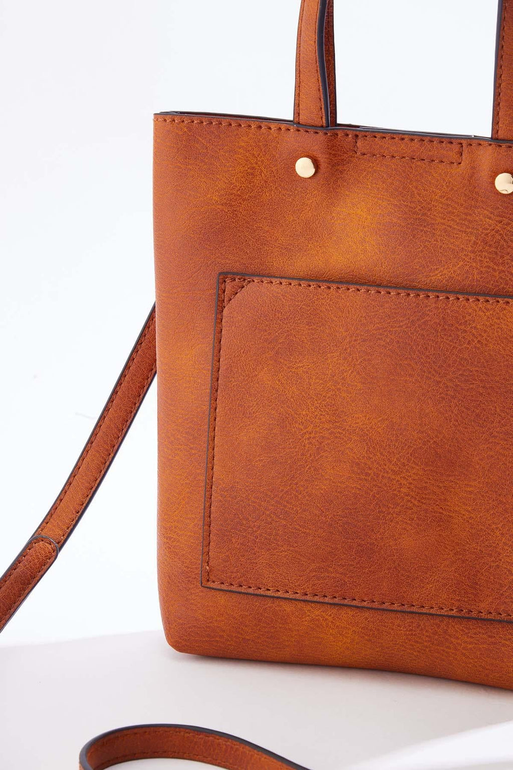 Cato Fashions Faux Leather Front Pocket Crossbody
