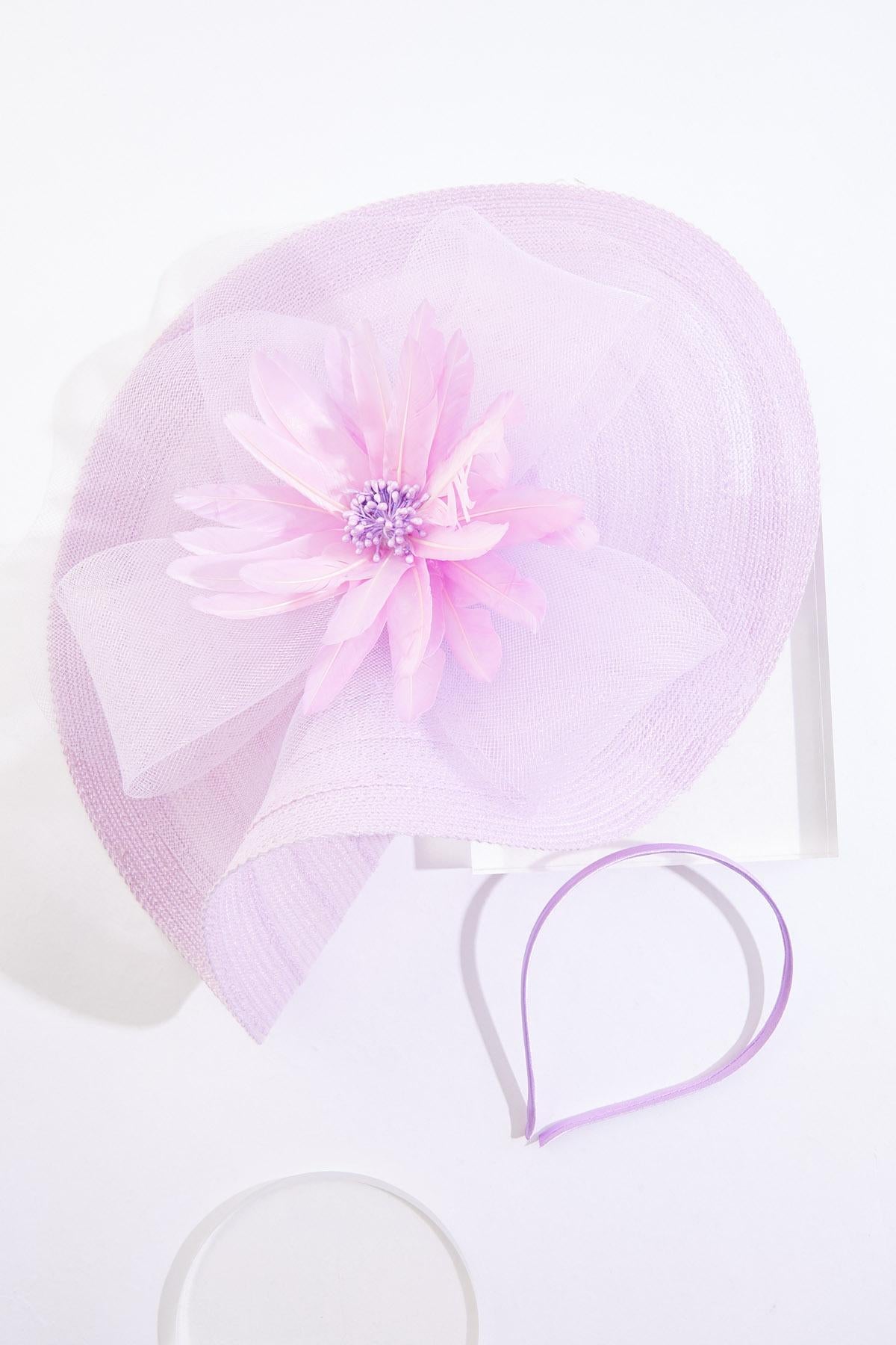 Cato Fashions Oversized Lavender Floral Fascinator