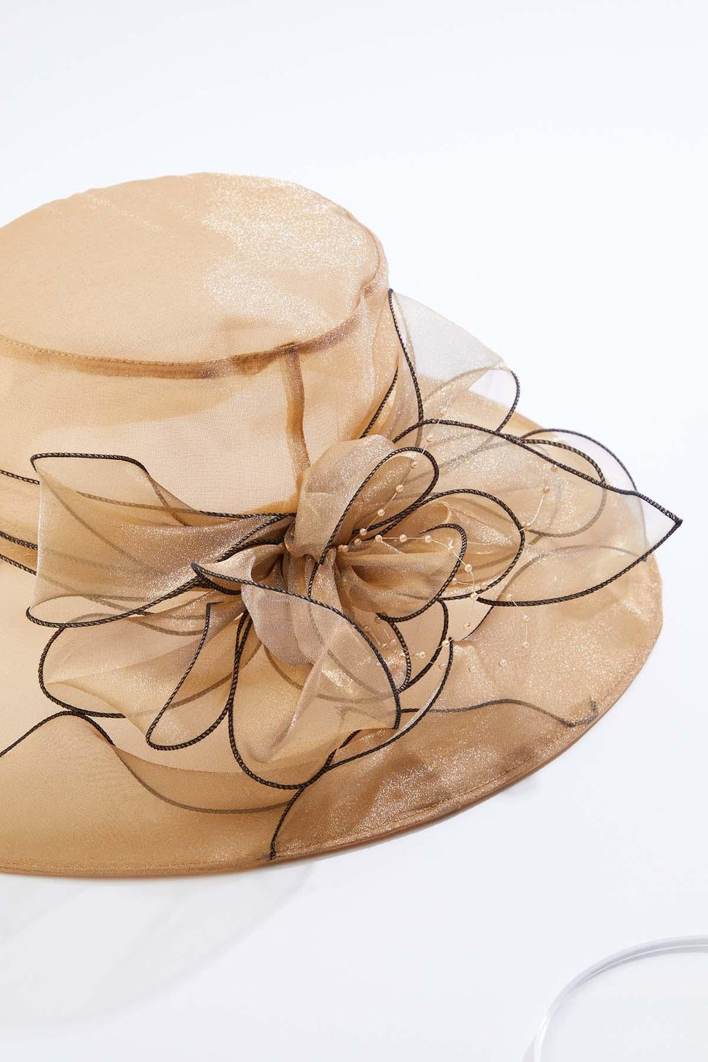 Cato Fashions Dressy Contrast Flower Derby Hat
