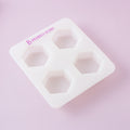 Bramble Berry 4 Cavity Hexagon Silicone Mold - 1 mold