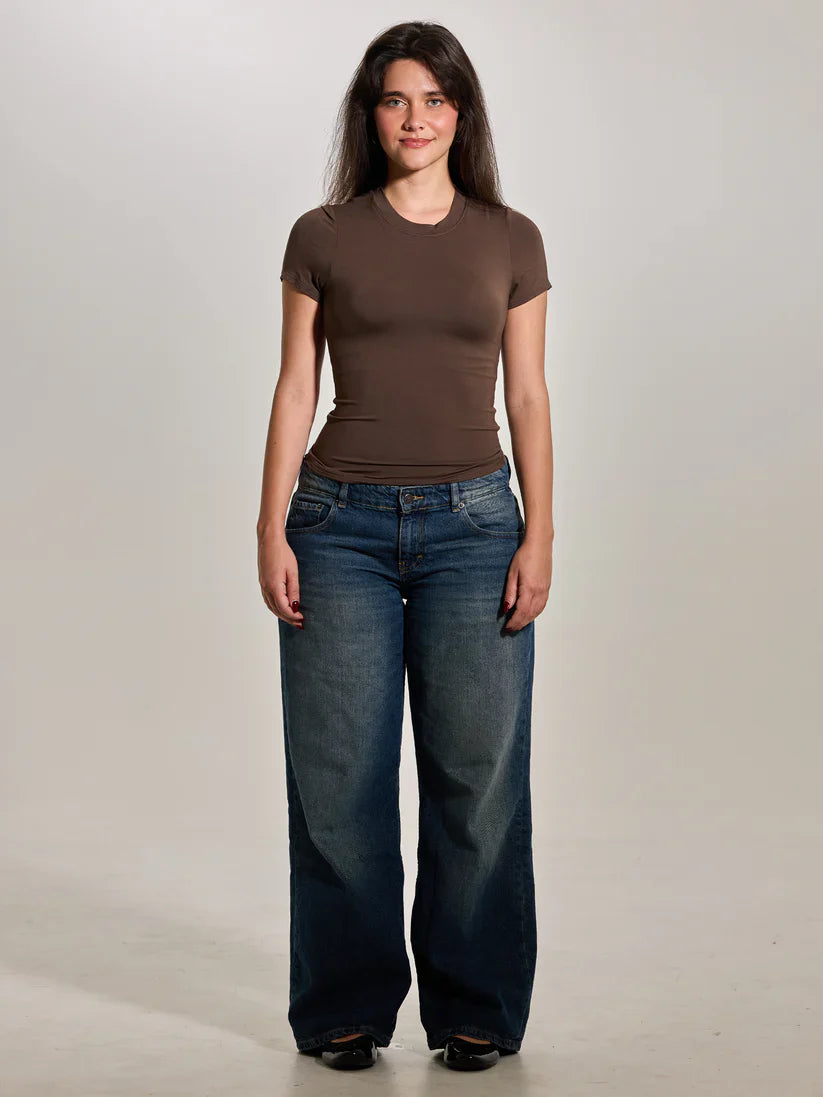Klassy Crew Neck Braless T-Shirt 1
