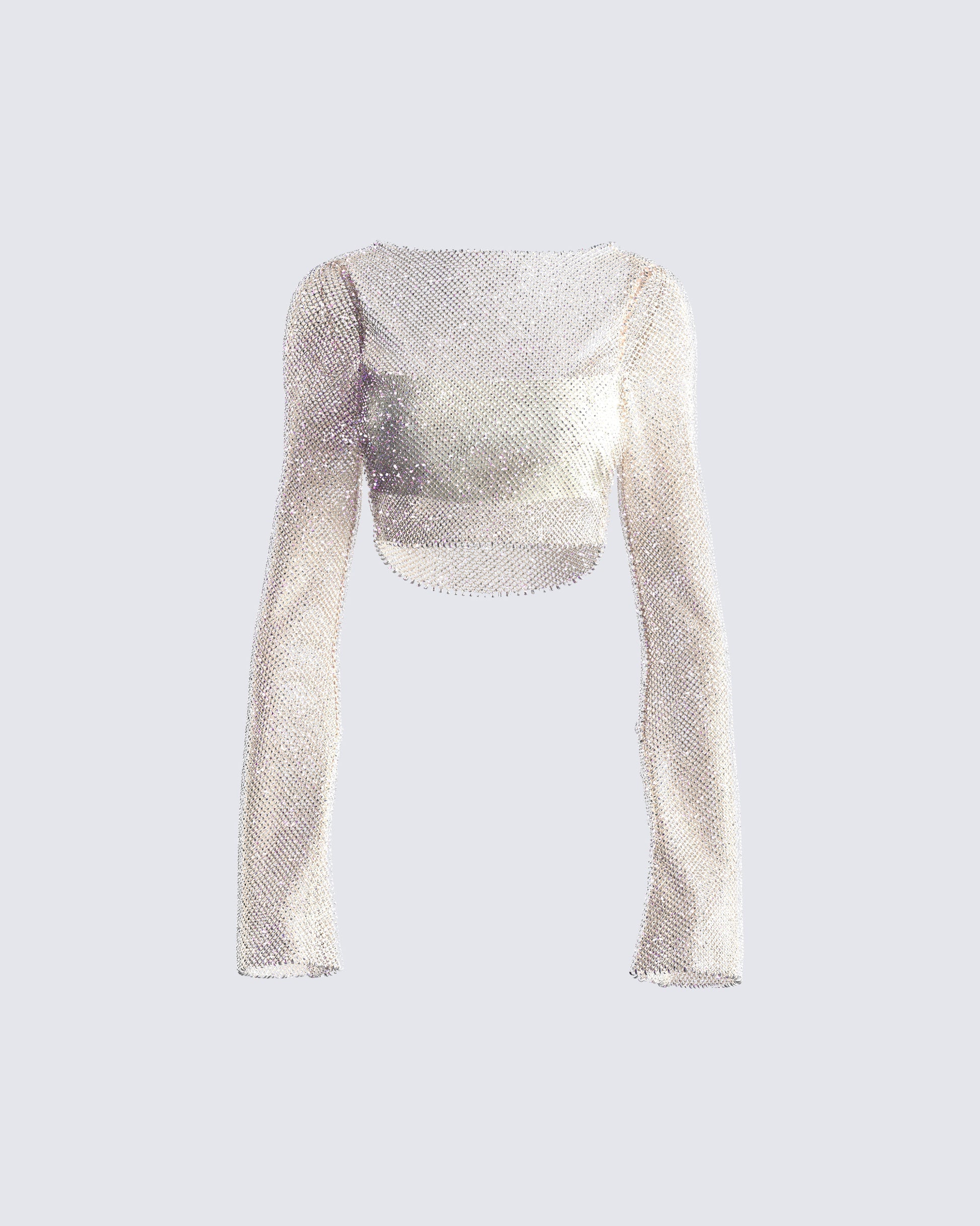 Yanni Cream Rhinestone Top