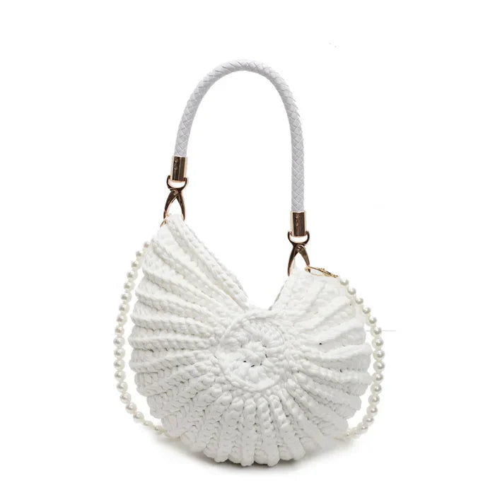 *Mermaid’s Treasure Pearl Shell Knitted Bag