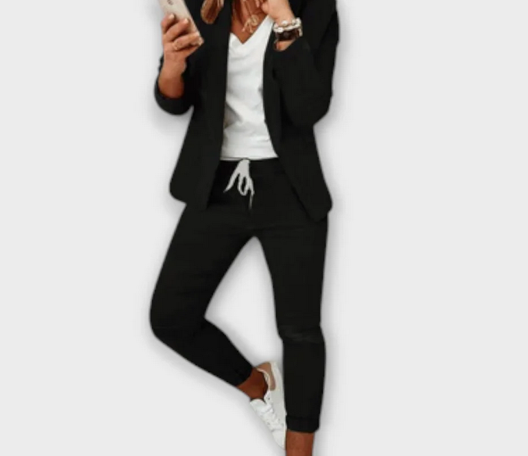 Nabalu Women’s Tailored Blazer Suit Set – Structured Fit Two Piece Set