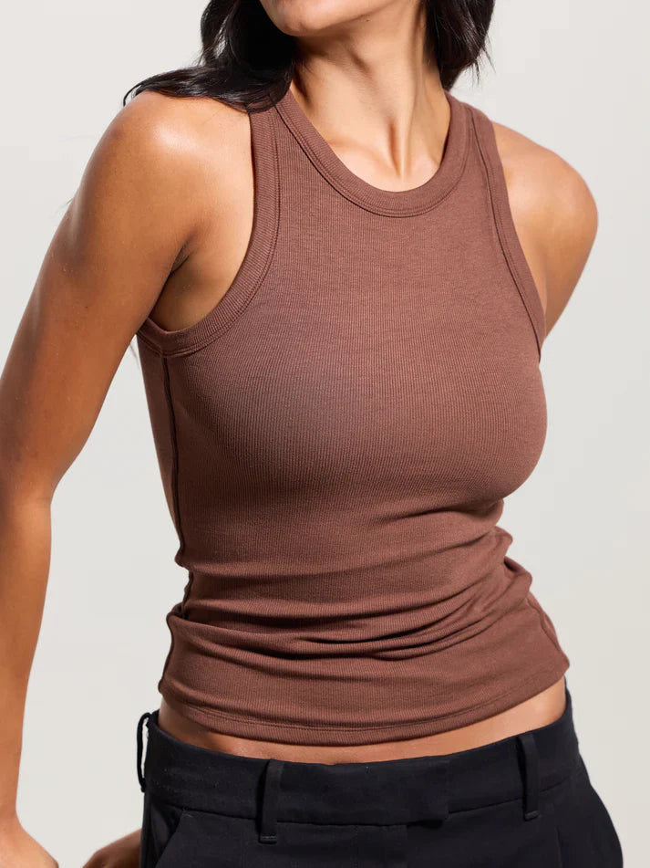 Klassy Chunky Binding Ribbed High Neck Brami (Full Length)