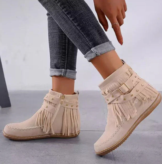 Harper & Lane Allison - Fringe Ankle Boots
