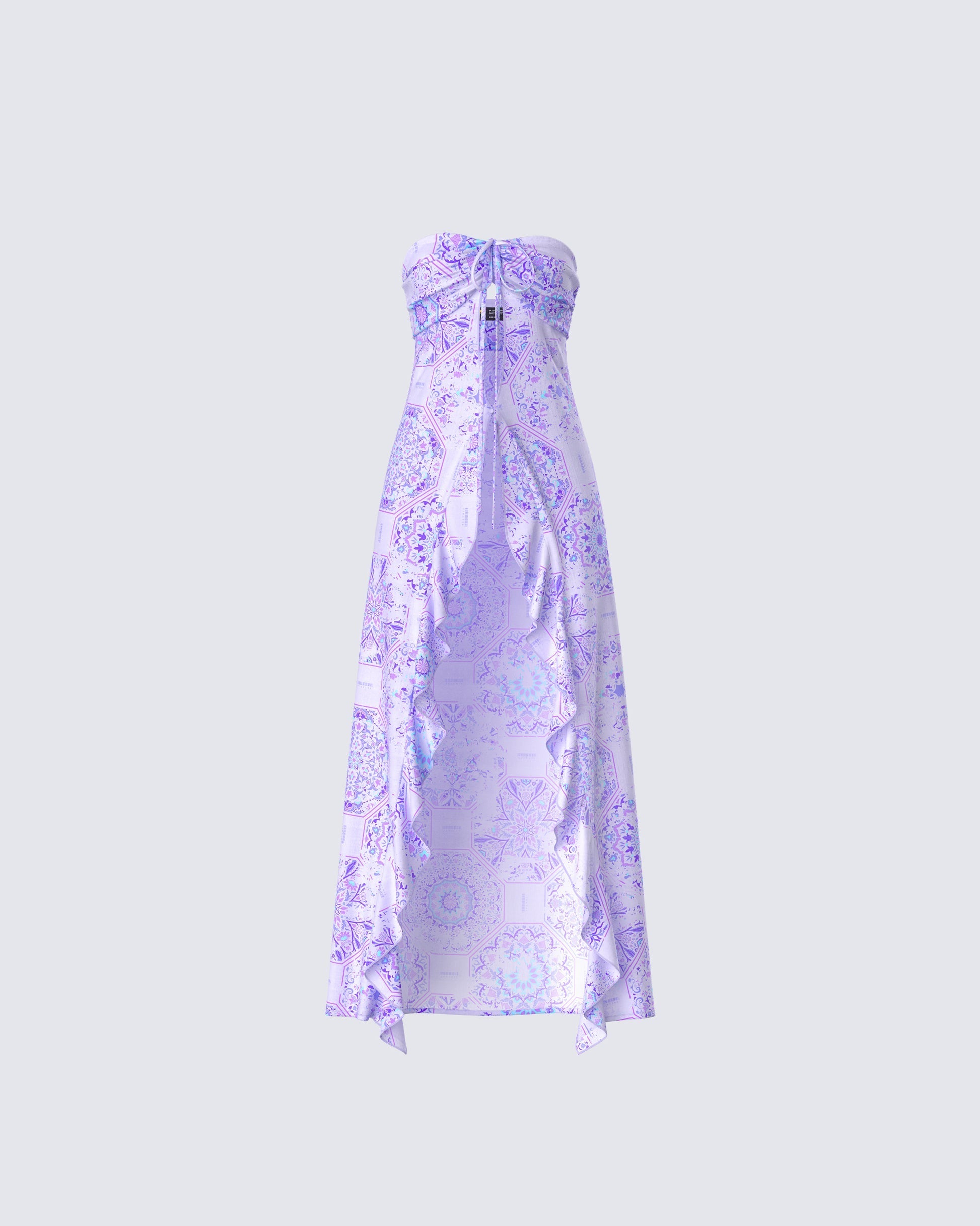 Sela Lavender Printed Midi Top