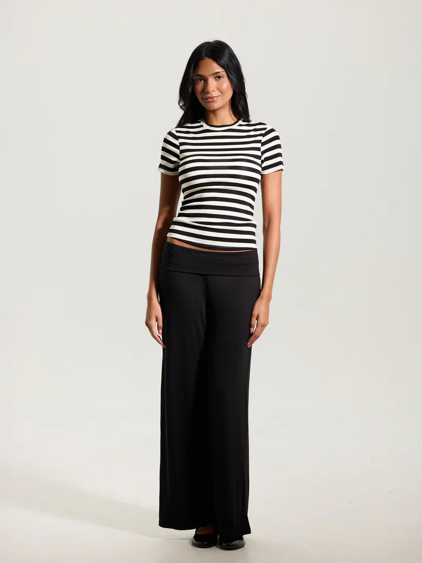 Klassy Crew Neck Braless T-Shirt 2