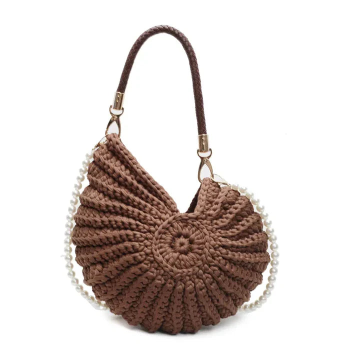 *Mermaid’s Treasure Pearl Shell Knitted Bag