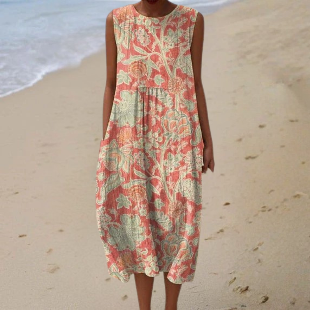 Nabalu Calira | Women’s Sleeveless Floral Midi Dress