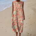 Nabalu Calira | Women’s Sleeveless Floral Midi Dress