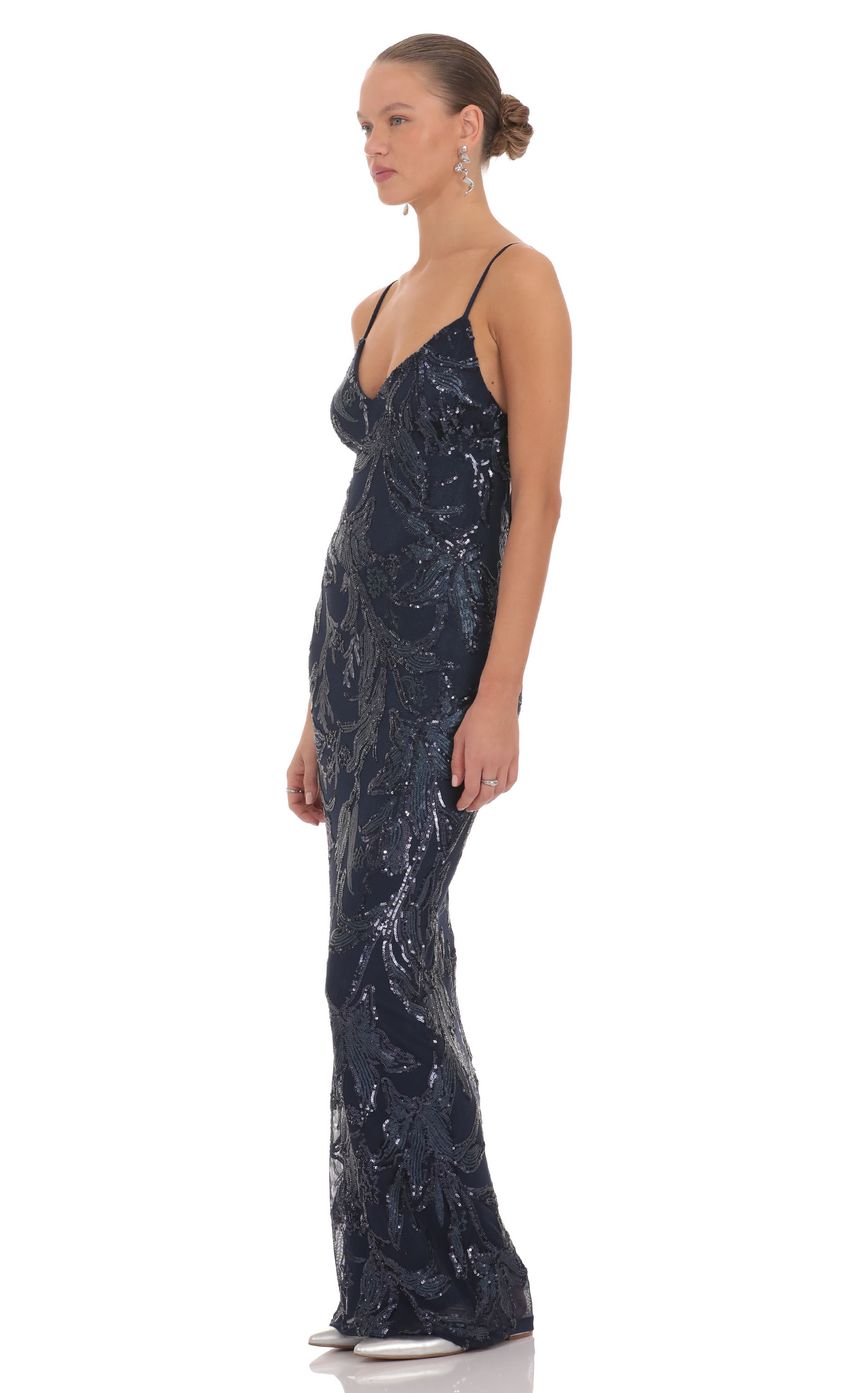 Lucy In The Sky Gabriella Sequin Maxi Dress