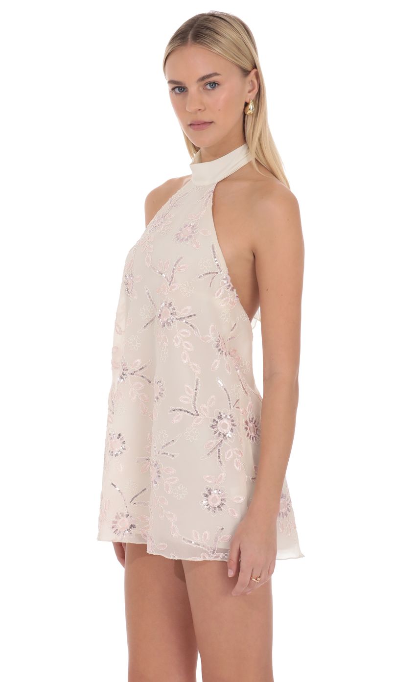 Lucy In The Sky Auralisse Embellished Halter Mini Dress