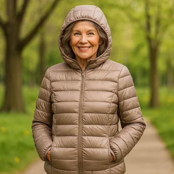 Nabalu Women’s Quilted Jacket – Zip-Front Long Sleeve Outerwear