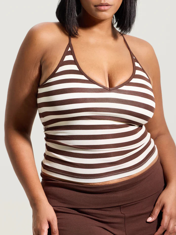 Klassy Strappy V-Neck Racerback
