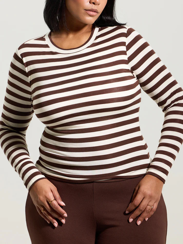 Klassy Crew Neck Braless Long Sleeve 2