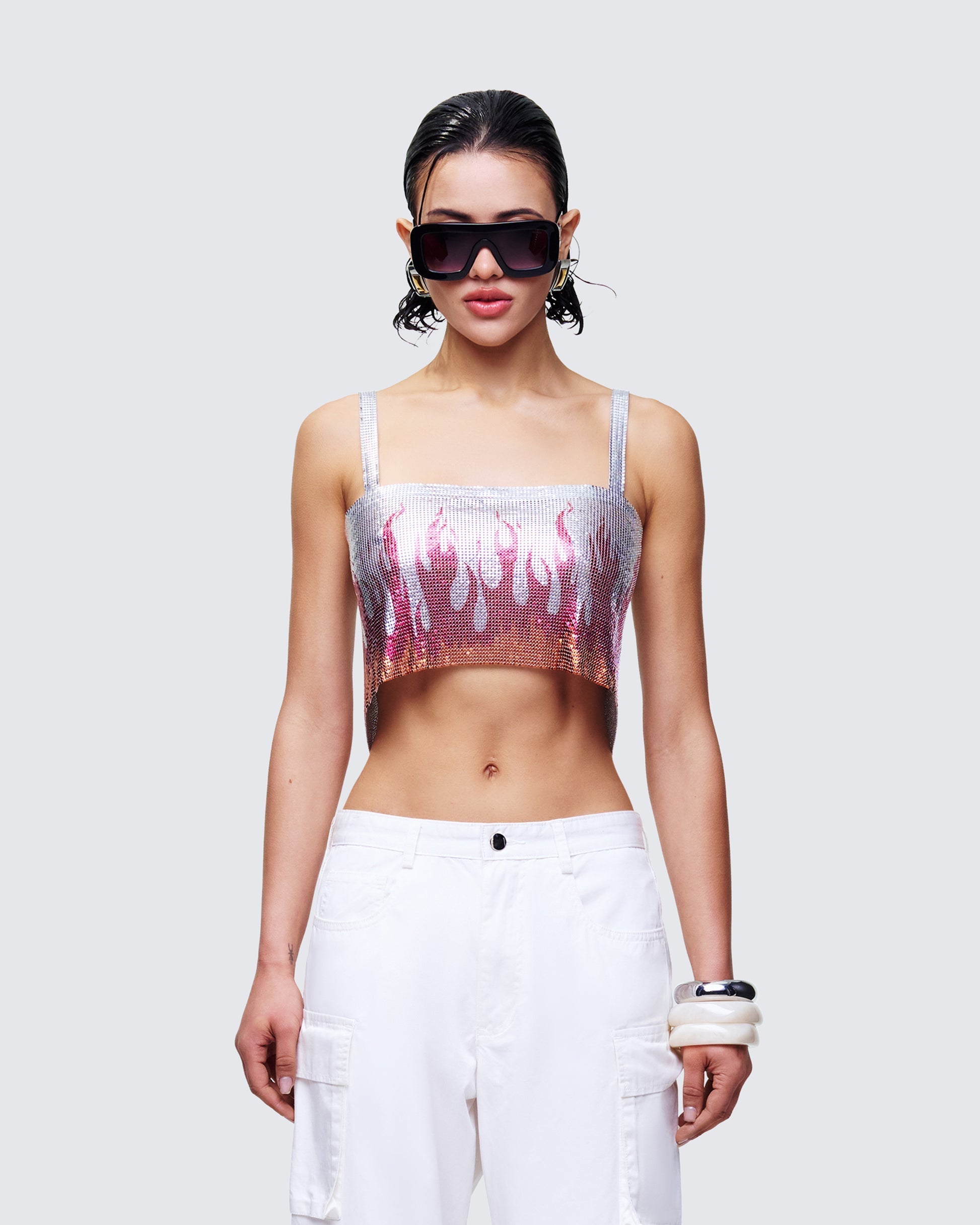 Finesse Lilia Multi Flame Chainmail Top