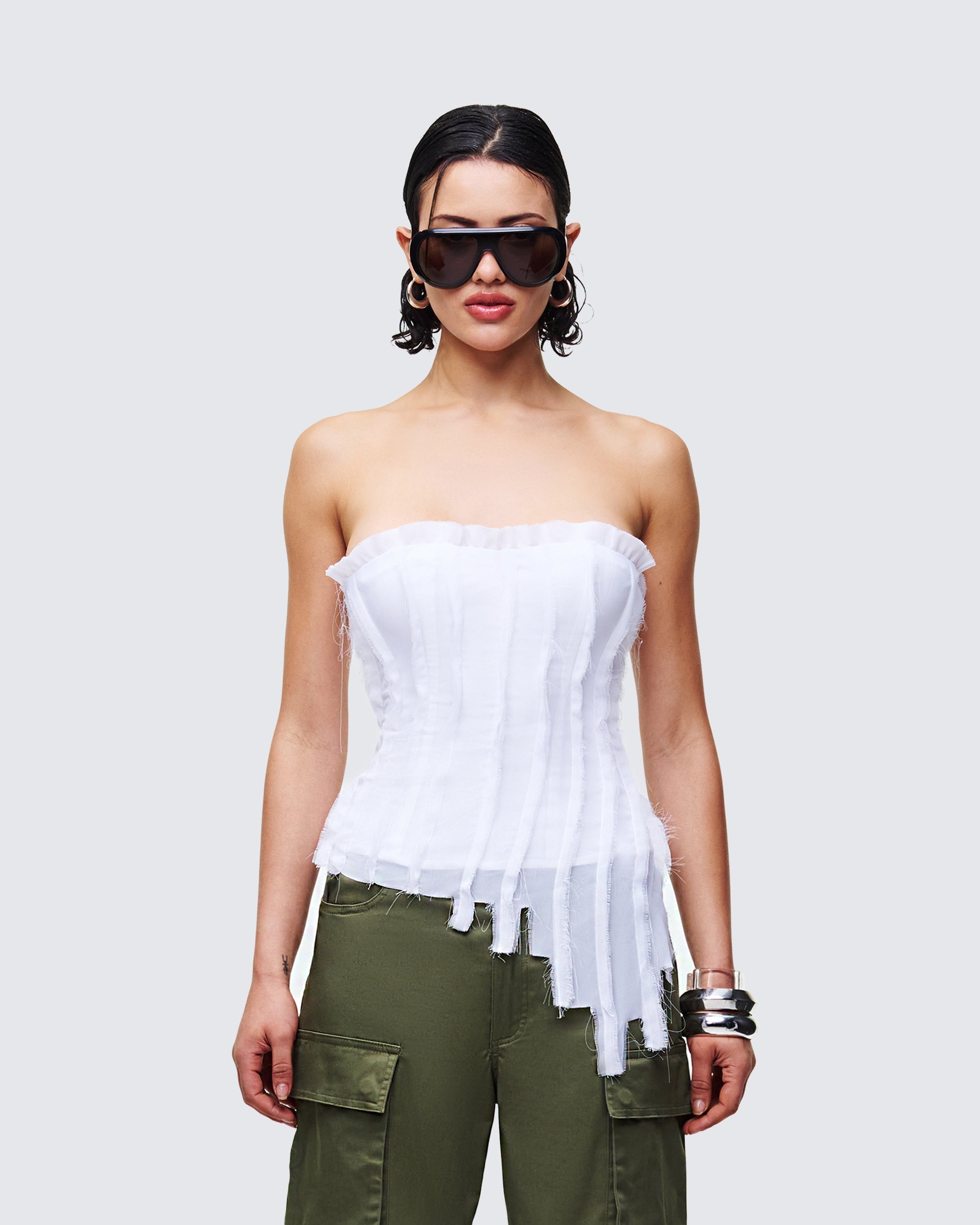 Finesse Claudette Chiffon Corset Top
