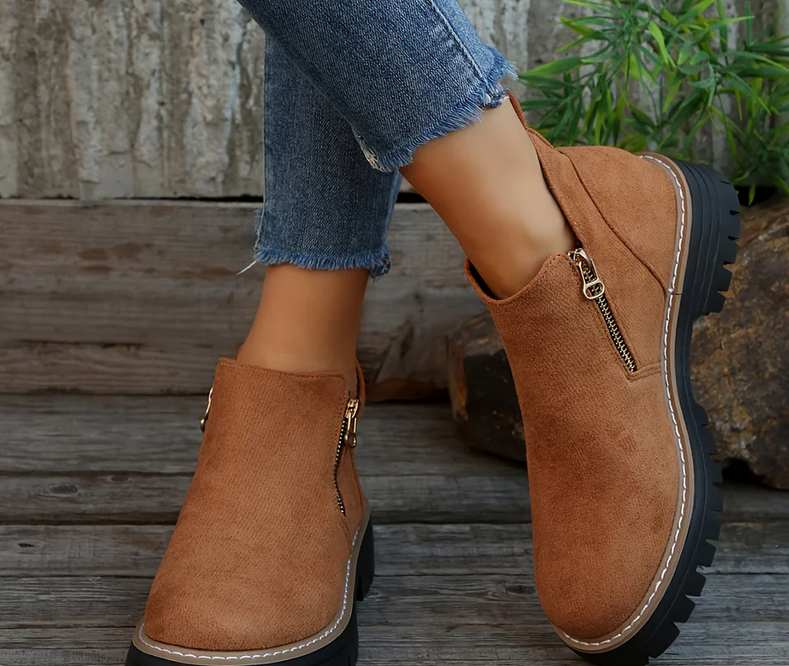 Nabalu Jordan | Women’s Orthopedic Ankle Boots with Side Zipper