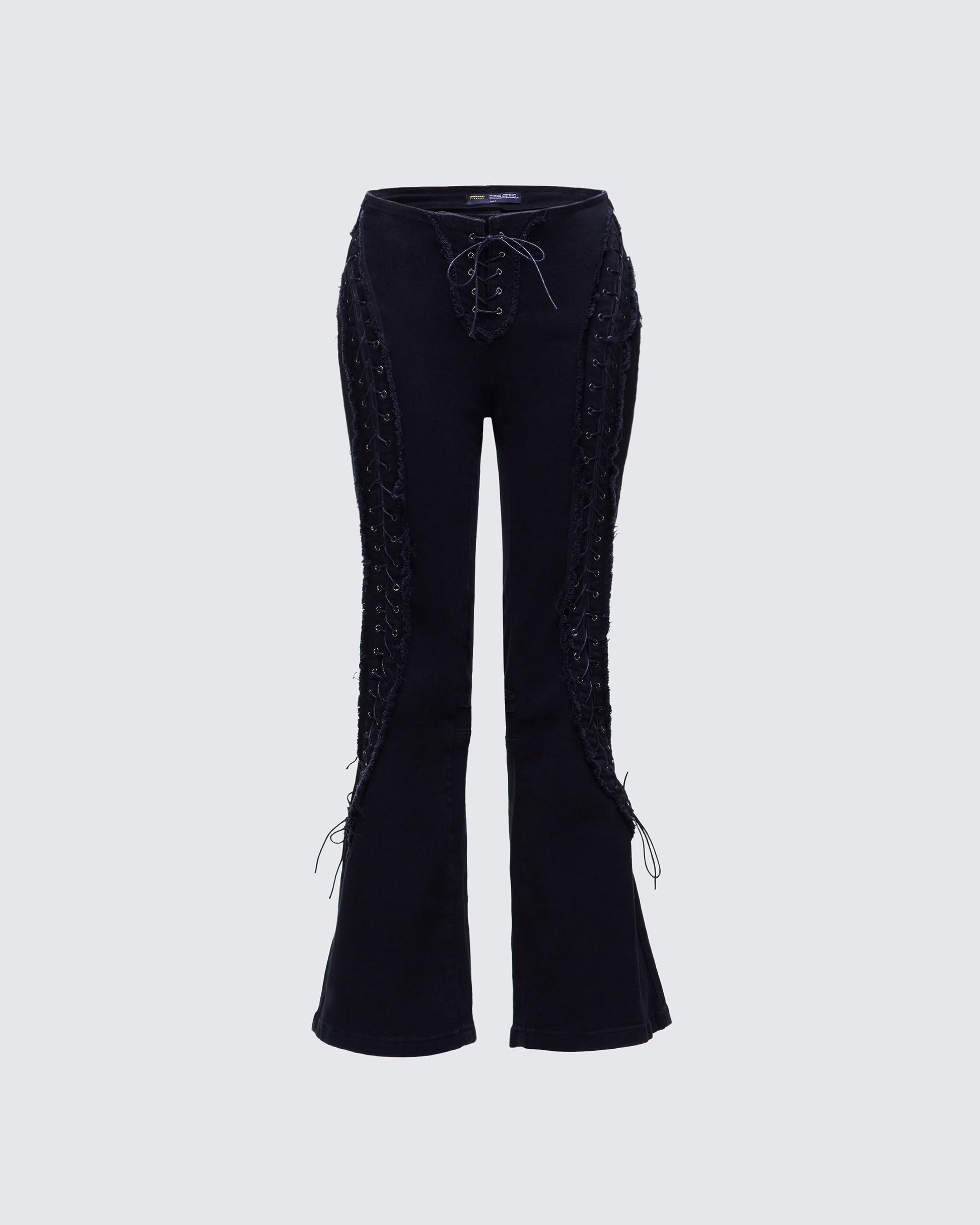 Finesse Genoveva Denim Lace Up Jeans