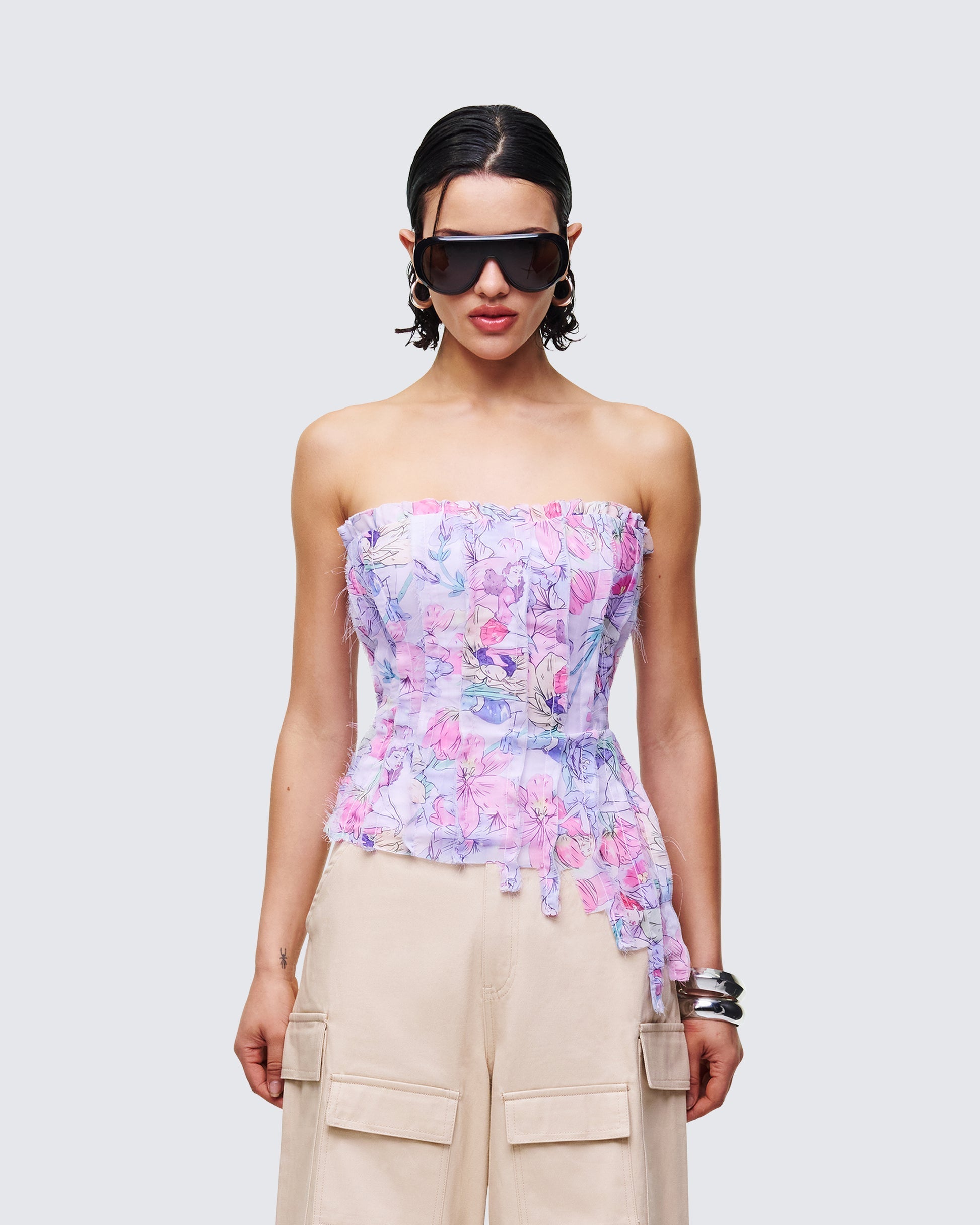 Finesse Claudette Chiffon Corset Top