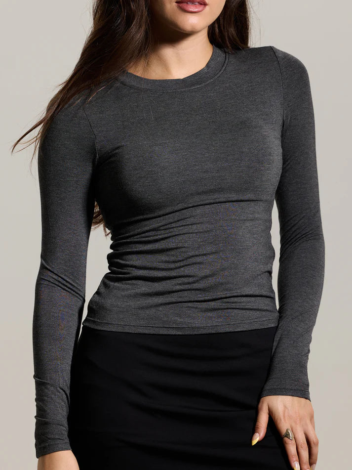 Klassy Crew Neck Braless Long Sleeve 1